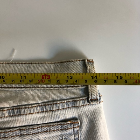 Rag & Bone Zipper Capri Distressed Destroyed Shredded Bleachout White Size: 28 - Picture 11 of 13